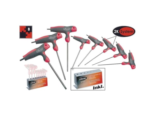 Vigor Workshop Angle Screwdriver Set 8 stycken Hexagon socket (TX)