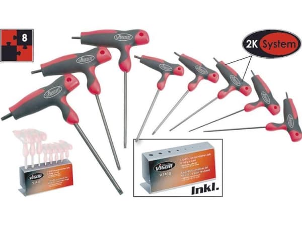 Vigor Workshop Angle Screwdriver Set 8 stycken Hexagon socket (TX)