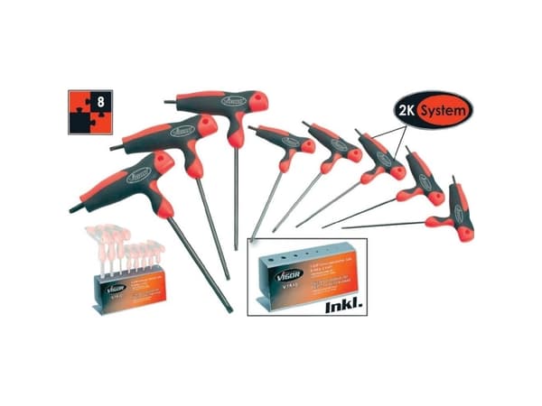 Vigor Workshop Angle Screwdriver Set 8 stycken Hexagon socket (TX)