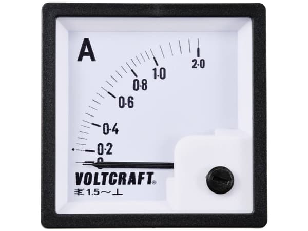VOLTCRAFT AM-72X72/1A AM-72X72/1A Analogt installationsmåleinstrument AM-72X72/1A 1 A Blødt jern