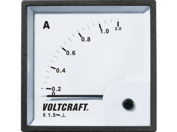 VOLTCRAFT AM-72X72/1A AM-72X72/1A Analogt installationsmåleinstrument AM-72X72/1A 1 A Blødt jern