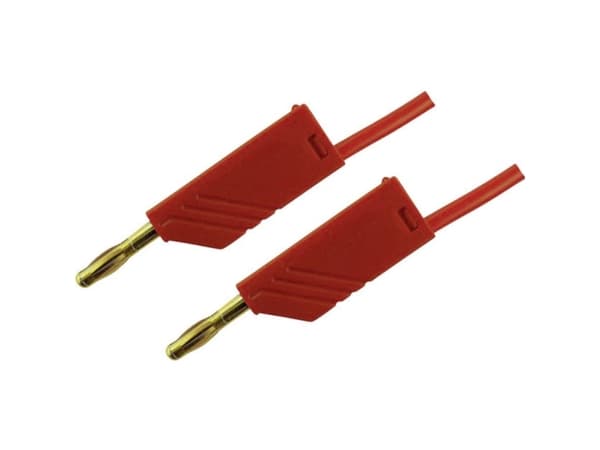 SKS Hirschmann MLN 150/2,5 RT Prøveledning [Lamelstik 4 mm - Lamelstik 4 mm] 1.50 m Rød