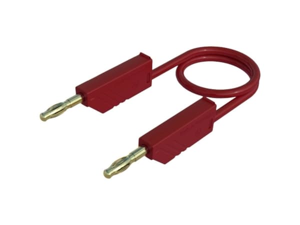 SKS Hirschmann MLN 150/2,5 RT Prøveledning [Lamelstik 4 mm - Lamelstik 4 mm] 1.50 m Rød
