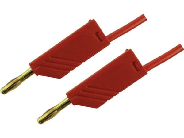 SKS Hirschmann MLN 150/2,5 RT Prøveledning [Lamelstik 4 mm - Lamelstik 4 mm] 1.50 m Rød