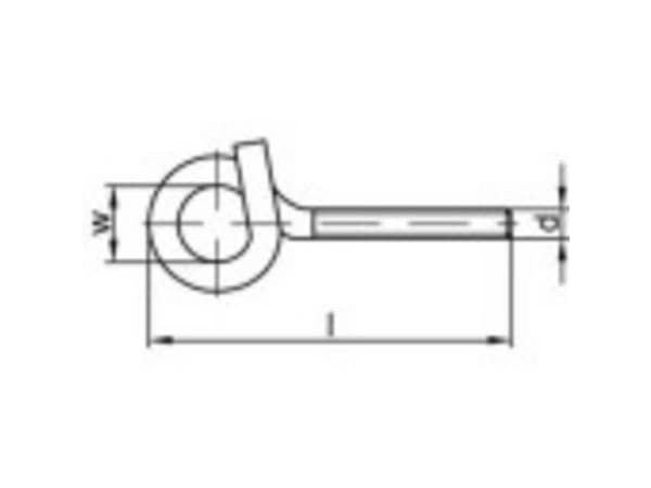 TOOLCRAFT Stark takkrok 120 mm Galvaniserat stål M10 20 st