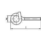 TOOLCRAFT Stark takkrok 120 mm Galvaniserat stål M10 20 st