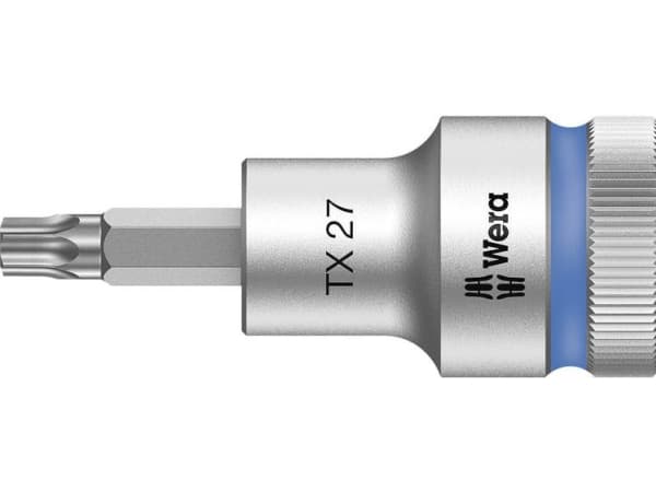 Wera 05003832001, Stikkontakt, 1/2", 1 hoder, T27, Kromvanadiumstål, Kromfarget