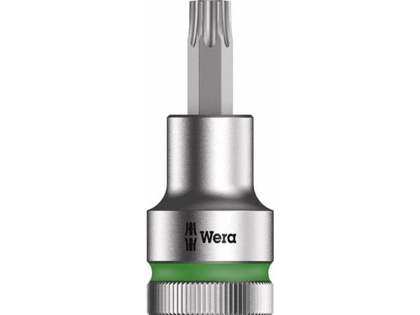 Wera 05003832001, Stikkontakt, 1/2", 1 hoder, T27, Kromvanadiumstål, Kromfarget