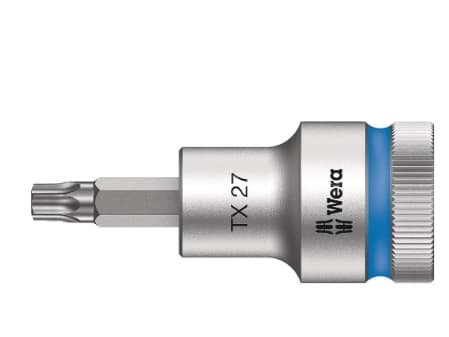Wera 05003832001, Stikkontakt, 1/2", 1 hoder, T27, Kromvanadiumstål, Kromfarget
