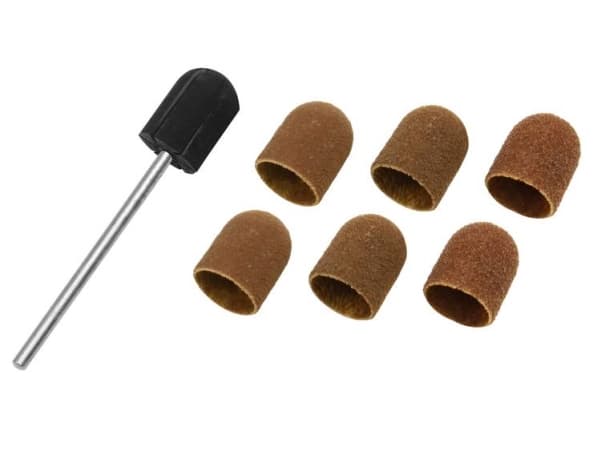 Donau Elektronik 1628 Schleifkappen sæt 6PC. Ø 10 mm med støtte Diameter 10 mm 1 Set
