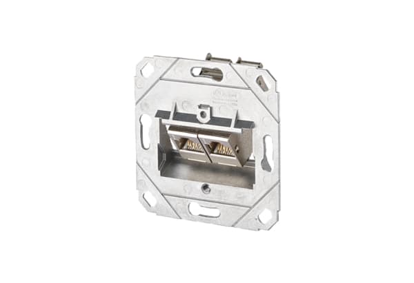 METZ CONNECT E-DAT 2x UP0 Cat.6A, RJ-45, 6a, Hopea, Metalli, 69,9 mm, 32,9 mm Hopea