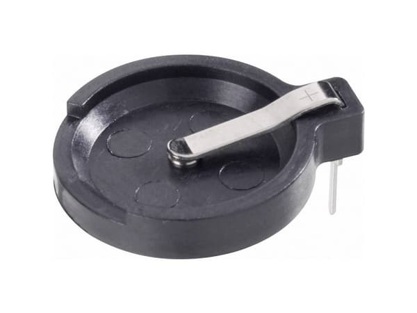 Keystone 502 Nappikennojen pidikkeet 1x CR 1616, CR 1620, CR 1625, CR 1632 Vaakasuora, läpivientikiinnitys THT (Ø x H) 19 mm x 11 mm