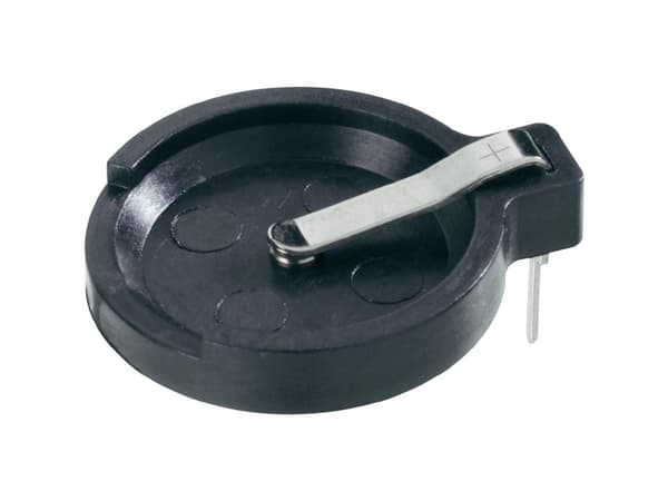 Keystone Electronics 502 Knapcelleholdere 1x CR 1616, CR 1620, CR 1625, CR 1632 Horisontal, Gennemstikningsmontage THT (Ø x H) 19 mm x 11 mm