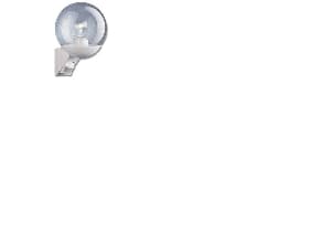 STEINEL L 585 S WS, Utendørs veggbelysning, Hvit, Glass, Plast, IP44, Hage, II