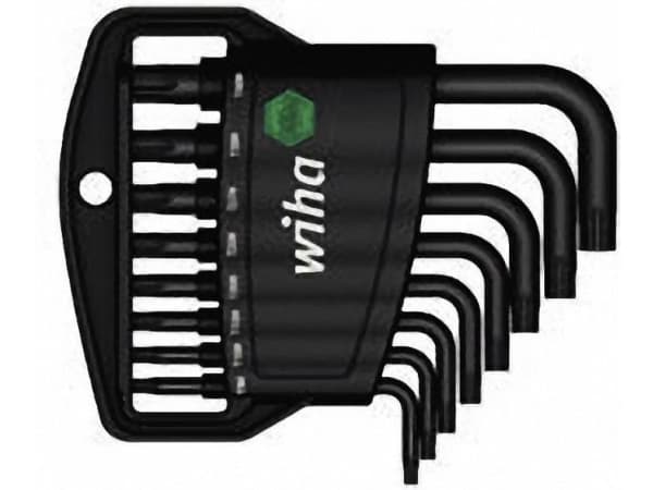 Wiha 36462, L-torx-nøkkel, T10, T15, T20, T25, T27, T30, T40, T9, Sort, Kromvanadiumstål, Plast, CE
