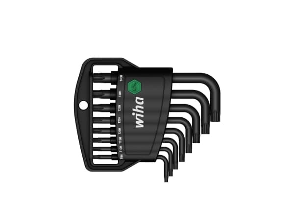 Wiha 36462, L-torx-nøkkel, T10, T15, T20, T25, T27, T30, T40, T9, Sort, Kromvanadiumstål, Plast, CE