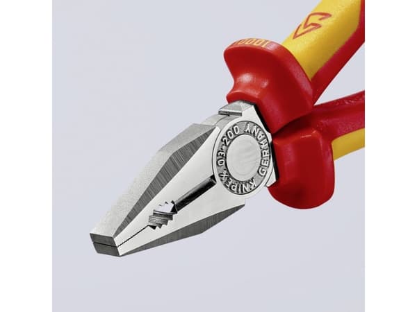 Knipex Kombizange 03 06 200, Kaapelipihdit, Terästä, Muovi, Oranssi, Punainen, 200 mm, 326 g