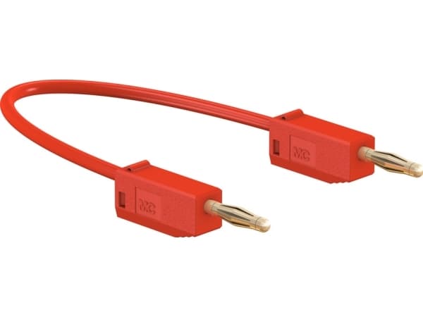 Stäubli LK205, Testkabel, Röd, PVC, Bananproppar, 0.5 mm ², PVC
