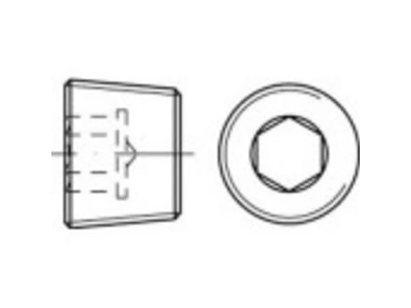 TOOLCRAFT 112633 Låseskruer M20 Indvendig sekskant DIN 906 Stål 25 stk