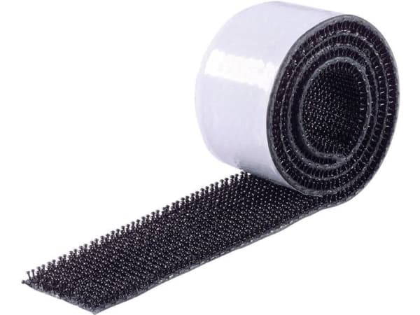 Binder Tape 75763-H1 Velcro Tape For Sticking Mushroom Lxw 500 Mm X 25 Mm Black 1 Pcs