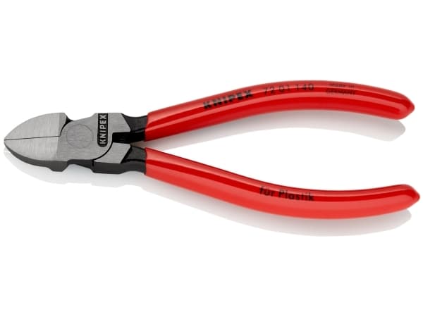 Knipex 72 01 140, Sivuleikkurit, Kromivanadiini-teräs, Muovi, Punainen, 140 mm, 125 g