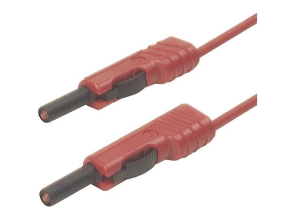 SKS Hirschmann MLB 200/1 V rt Prøveledning Lamelstik 4 mm Lamelstik 4 mm 2.00 m Rød 1 stk