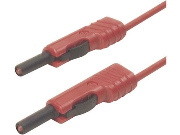 SKS Hirschmann MLB 200/1 V rt Prøveledning Lamelstik 4 mm Lamelstik 4 mm 2.00 m Rød 1 stk