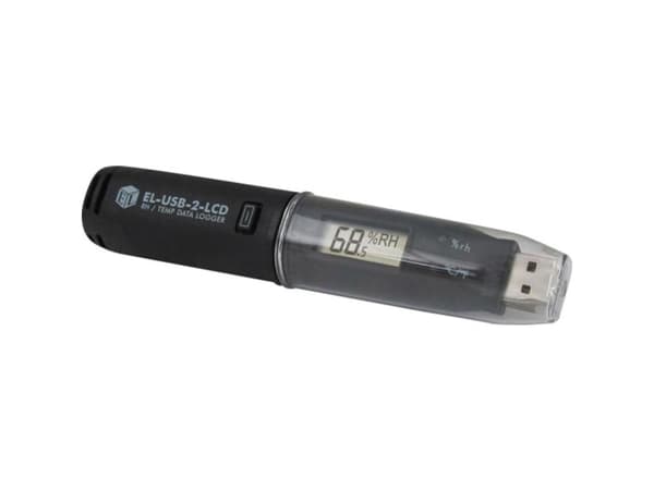 Lascar Electronics EL-USB-2-LCD EL-USB-2-LCD Multi-datalogger Mål Temperatur, Luftfugtighed -35 til 80 °C 0 til 100 % rF