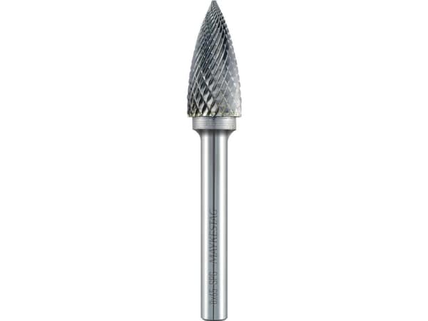 Alpen 780606106100 Fræsestift Hårdt metal Spidsbue Længde 50 mm Mål, Ø 6 mm Skaftdiameter 6 mm