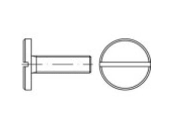 TOOLCRAFT 119004 Skruer med fladt hoved M8 25 mm Kærv DIN 923 Stål 50 stk
