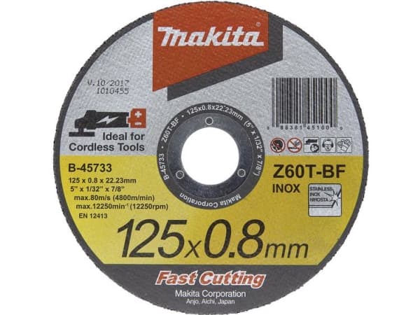 Makita INOX - Leikkuukiekko - ruostumattomalle teräkselle - 125 mm - raekoko: Z60T