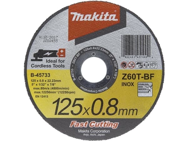 Makita INOX - Leikkuukiekko - ruostumattomalle teräkselle - 125 mm - raekoko: Z60T
