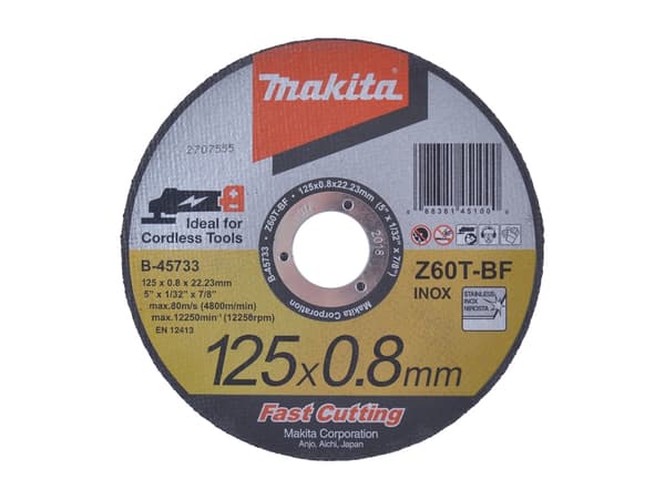 Makita INOX - Leikkuukiekko - ruostumattomalle teräkselle - 125 mm - raekoko: Z60T