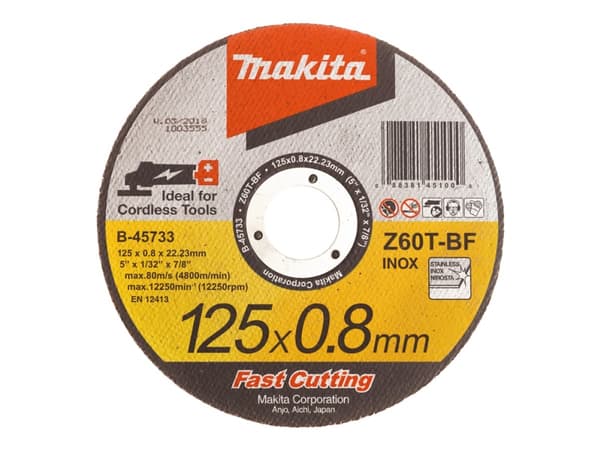 Makita INOX - Leikkuukiekko - ruostumattomalle teräkselle - 125 mm - raekoko: Z60T