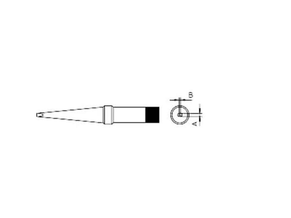 Weller 4PTK7-1 Loddespids Lang form Spidsstørrelse 1.2 mm Indhold 1 stk