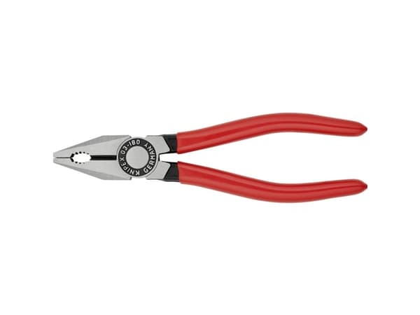 Knipex 03 01 180, Kombinasjonstang, 1,6 cm, Stål, Plast, Rød, 180 mm