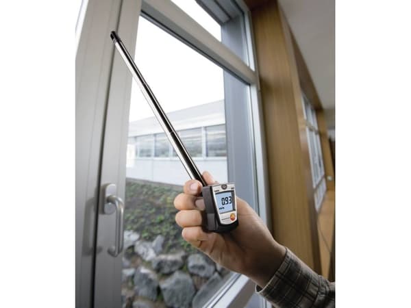 Testo 405, Kädessä pidettävä, Hot-wire, Musta, Hopea, 0 - 10 m/s, m/s, -20 - 50 °C