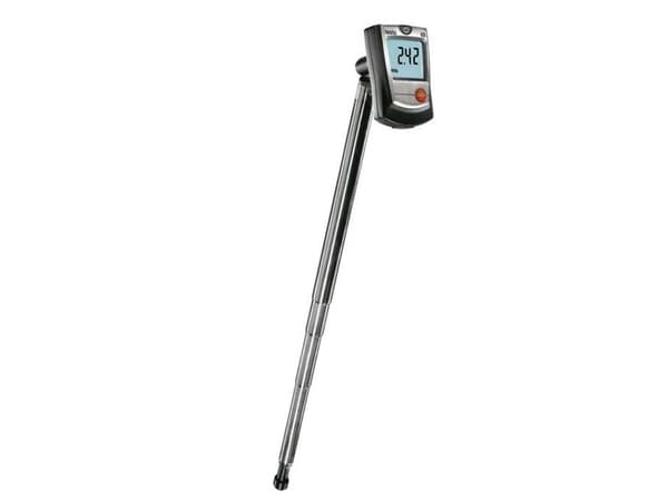 Testo 405, Kädessä pidettävä, Hot-wire, Musta, Hopea, 0 - 10 m/s, m/s, -20 - 50 °C
