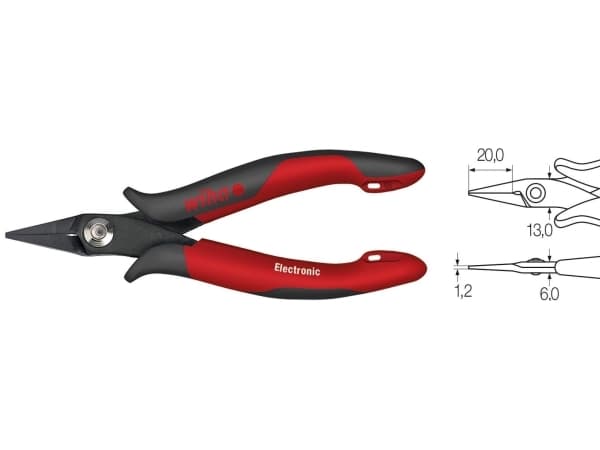 Wiha Z 36 0 03, Kombinasjonstang, Stål, Sort, Rød, 1,2 mm, 13,5 cm, 14 cm (5.5")