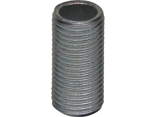 Rørnippel M10x1x15MM rund elgalvaniseret