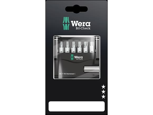 Wera 05073404001, 7 stk, Torx, T10,T15,T20,T25,T30,T40, CE, 175mm, 15mm