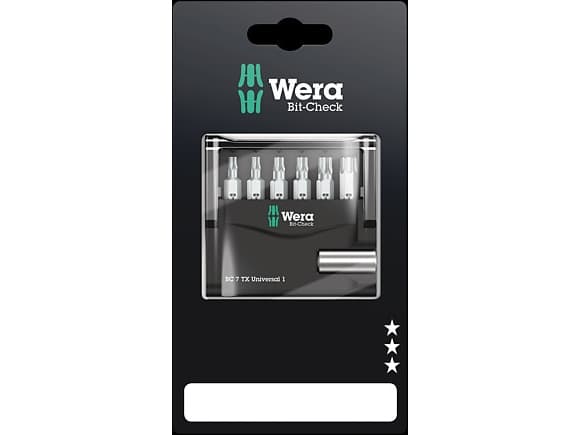 Wera 05073404001, 7 stk, Torx, T10,T15,T20,T25,T30,T40, CE, 175mm, 15mm