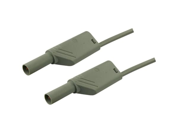 SKS Hirschmann MLS WS 50/2,5 Turvatestausjohto [Lamellipistoke 4 mm - Lamellipistoke 4 mm] 0,50 m Harmaa