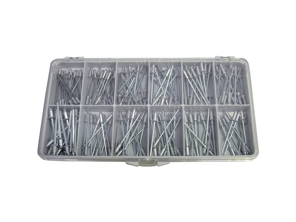 TOOLCRAFT DIN 7337 ALU/STZN 190 dele Blindnittesortiment Indhold: 1 Set