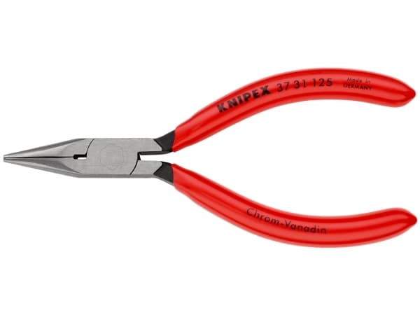 Knipex 37 31 125, Nåltänger, 1,6 mm, 2,7 cm, Stål, Plast, Röd