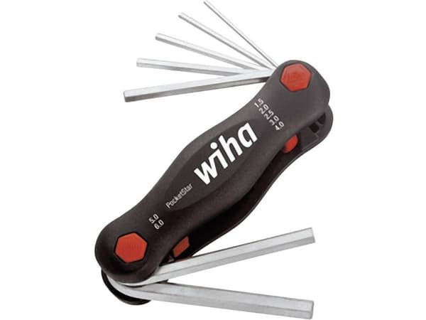 Wiha 351 PK7, Insexnycklar med L-handtag, set, Metrisk, 7 styck, 1.5,2,2.5,3,4,5,6 mm