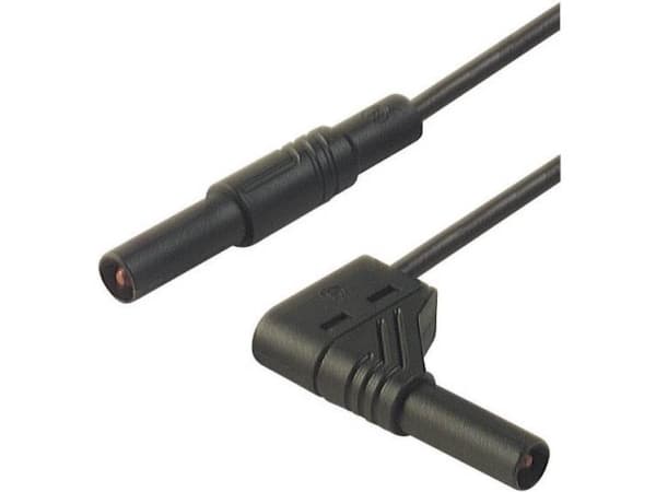 SKS Hirschmann MLS SIL WG 200/1 Säkerhetsprovledning [Lamellanslutning 4 mm - Lamellanslutning 4 mm] 2,00 m Svart 1 st