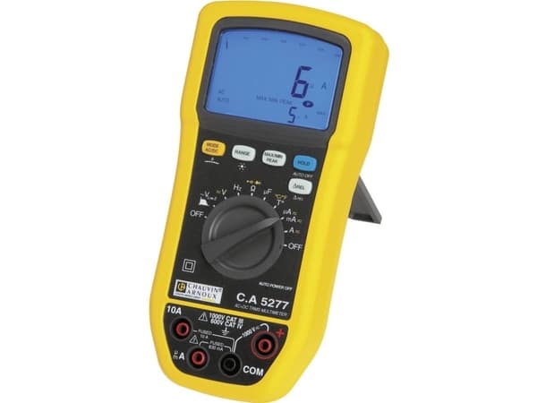 Chauvin Arnoux P01196777 Hånd-multimeter digital Stænkvandsbeskyttet (IP54) CAT III 1000 V, CAT IV 600 V Visning (counts): 6000