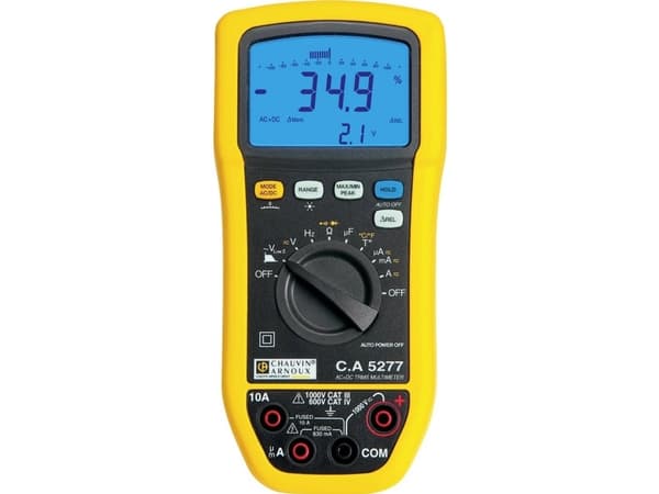 Chauvin Arnoux P01196777 Hånd-multimeter digital Stænkvandsbeskyttet (IP54) CAT III 1000 V, CAT IV 600 V Visning (counts): 6000