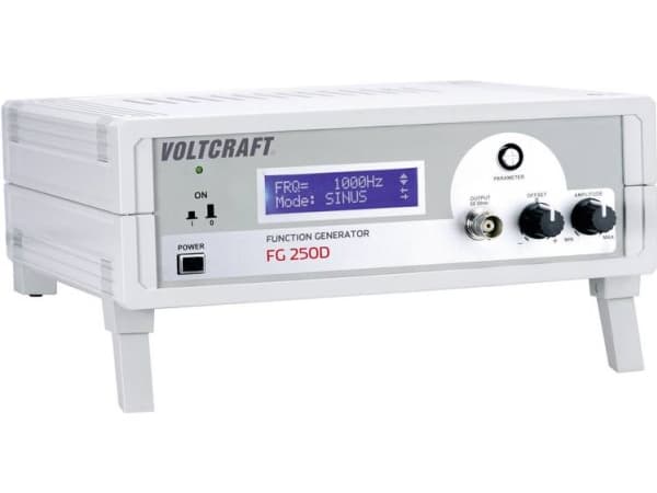 Voltcraft® FG 250D 1-kanavainen funktiogeneraattori 1 Hz - 250 kHz Signaalin ulostulomuoto(t) Sini, delta (FG 250D)